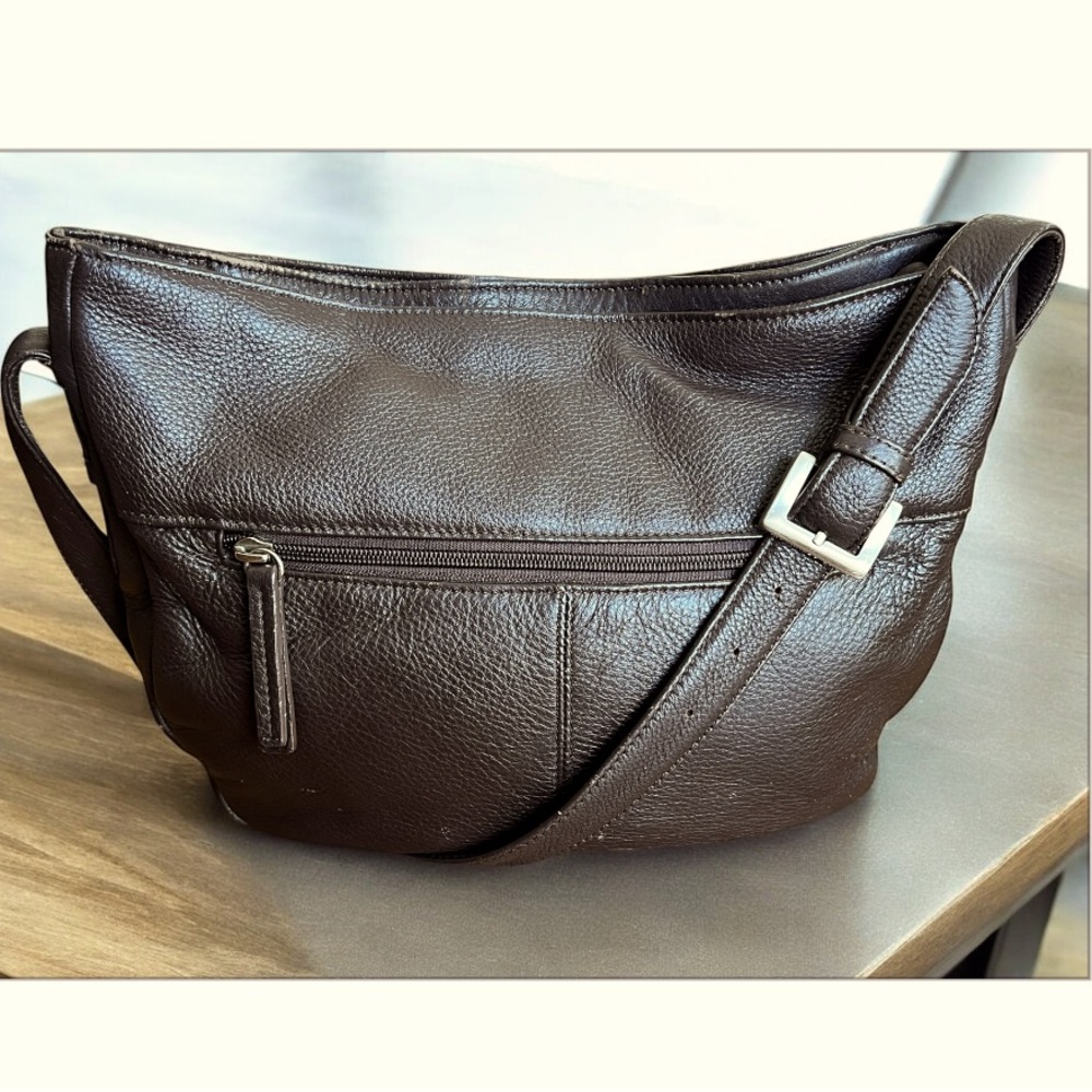Stone Mountain hobo bag chocolate brown leather.
